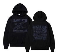 CUTTE Pull À Capuche Respeto Fourth Wing | Basgiath War College Dragon Rider | Style Y2K Streetwear Homme (Continue,TG)