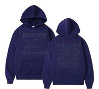 CUTTE Pull À Capuche Respeto Fourth Wing | Basgiath War College Dragon Rider | Style Y2K Streetwear Homme (Bleu Marine,S)