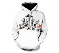 CUTTE Sweat À Capuche Homme Michael Myers - Pull Film d'horreur avec Impression Masque Vintage, Style Gothique pour Halloween (DHM240711N8,M)