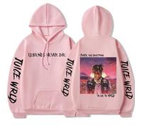 CUTTE Sweat À Capuche Juice WRLD À Thème Legends Never Die | Motif 999, Unisexe Streetwear (Rose,M)