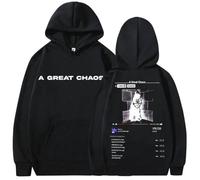 CUTTE Sweat À Capuche Ken Carson A Great Chaos | Collection Officielle Album | Streetwear Unisexe Nouvelle Saison (Noir,TP)