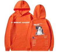 CUTTE Sweat À Capuche Ken Carson A Great Chaos | Collection Officielle Album | Streetwear Unisexe Nouvelle Saison (Orange,TG)