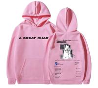 CUTTE Sweat À Capuche Ken Carson A Great Chaos | Collection Officielle Album | Streetwear Unisexe Nouvelle Saison (Rose,TG)