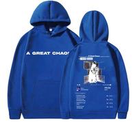 CUTTE Sweat À Capuche Ken Carson A Great Chaos | Collection Officielle Album | Streetwear Unisexe Nouvelle Saison (Bleu,TG)