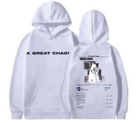 CUTTE Sweat À Capuche Ken Carson A Great Chaos | Collection Officielle Album | Streetwear Unisexe Nouvelle Saison (Blanc,TG)