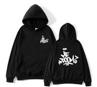 CUTTE Sweat À Capuche MF Doom Imprimé, Pullover Décontracté Manches Longues Unisexe, Style Streetwear Hip-hop (1,M)