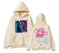 CUTTE Sweat À Capuche Noir Manches Longues Adultes - Collection Arcane : Jinx Et Son Cadre Triangle Distinctif (Kaki,Grand)