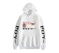 CUTTE Sweat Anime Darling in The Franxx Zero Two | Style Manga Streetwear Japonais, Pullover Unisexe Mi-Saison pour Femmes Et Hommes (Blanc D,TP)