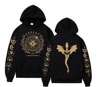 CUTTE Sweat Fourth Wing - Basgiath War College Dragon Rider, Streetwear Unisexe Automne Hiver (Noir,M)