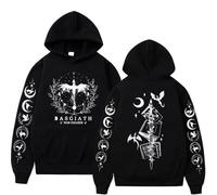 CUTTE Sweat Fourth Wing Dragon Rider - Coupe Oversized Unisexe, Style Rétro Confortable (Noir,M)