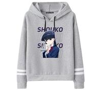 CUTTE Sweat Komi Can't Communicate - Komi Shouko Style Anime, Sweatshirt Imprimé Décontracté Unisexe (Gris 4-,TG)