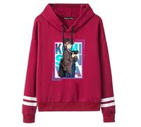 CUTTE Sweat Komi Can't Communicate - Komi Shouko Style Anime, Sweatshirt Imprimé Décontracté Unisexe (Rouge Bordeaux 2-,3TG)