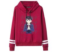 CUTTE Sweat Komi Can't Communicate - Komi Shouko Style Anime, Sweatshirt Imprimé Décontracté Unisexe (Rouge Bordeaux 3-,S)