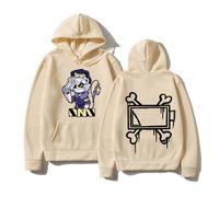 CUTTE Sweat Murder Drones - Serial Designation N, Coupe Oversize Unisexe en Polaire, Style Streetwear pour Couple (Couleur crème,S)