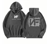 CUTTE Sweat NF Hope pour Fans De Musique | Sweat-Shirt À Capuche Manches Longues | Style Hip-Hop Décontracté (Gris foncé,S)