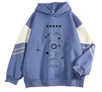 CUTTE Sweat Stray Kids Hyunjin Han Felix Jisung, Collection 5-Star Maniac NOEASY, Style Y2K Harajuku Oversize (Denim Bleu,S)