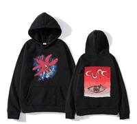 CUTTE Sweat The Cure Love Cats Officiel | Collection Groupe | Impression Graphique Musique (Noir,TG)