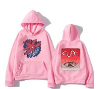 CUTTE Sweat The Cure Love Cats Officiel | Collection Groupe | Impression Graphique Musique (Rose,3TG)