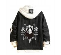 CUTTE Veste en Jean À Capuche Tokyo Revengers | Style Anime Japonais, Veste Casual avec Poche Streetwear Tendence (1,S)