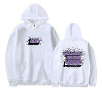 CUTTE XPLR Sam and Colby Hell Week Collection Officielle | Pull À Capuche Fighting Demons | Merch Halloween Unisexe (Blanc,3TG)