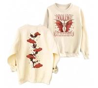 CUTTEE Fourth Wing “I Will Not Die Today” Dragon Rider Sweatshirt - Violent Little Thing, Unisex Bookish Pullover for Book Lovers-Khaki||m