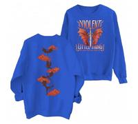 CUTTEE Fourth Wing “I Will Not Die Today” Dragon Rider Sweatshirt - Violent Little Thing, Unisex Bookish Pullover for Book Lovers-Blue||x_s