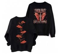 CUTTEE Fourth Wing “I Will Not Die Today” Dragon Rider Sweatshirt - Violent Little Thing, Unisex Bookish Pullover for Book Lovers-Black||m