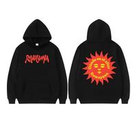 CUTTEE Rawayana Hoodie Dónde ES El After 2026 Tour Sun Logo, Sweatshirt Unisex Pullover-Black||x_l
