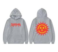 CUTTEE Rawayana Hoodie Dónde ES El After 2026 Tour Sun Logo, Sweatshirt Unisex Pullover-Gray||x_l