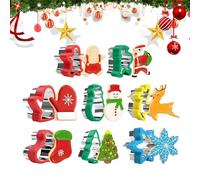 Cutter à biscuits de Noël - Set de moules à pâtisserie en acier inoxydable - Collection classique de formes de vacances - Design de qualité alimentaire - Coupe-pâte réutilisable - Parfait pour les