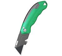 Cutter À Changement Rapide, Couteau Utilitaire Pliant avec Coupe-fil, Rangement de La Lame Dans Le Manche, 3 Lames SK2 Supplémentaires Incluses(*1)