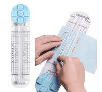 Cutter à Papier Multifonction 4 en 1, Coupe-papier Bidirectionnel avec Lames Droites, Ondulées, Perforantes et Pliantes pour A4, Photos, Cartes, Scrapbooking, Outil Créatif Polyvalent