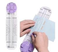 Cutter à Papier Multifonction 4 en 1, Coupe-papier Bidirectionnel avec Lames Droites, Ondulées, Perforantes et Pliantes pour A4, Photos, Cartes, Scrapbooking, Outil Créatif Polyvalent