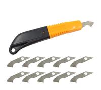 Cutter Acrylique - Ensemble De 10 Lame De Remplacement, Couteau À Crochet En Acier Inoxydable, Coupe-art Multifonctionnel | Parfait Pour L'acrylique, Le Bois, La Coupe En Carton Ondulée, L'artisanat