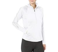 Cutter & Buck Women's Lightweight 50+ UPF Jersey Pennant Sport 3/4 Zip Pullover, White, X-Large