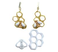 Cutter d'argile pour boucles d'oreilles et décorations - Outil de découpe pour créations 3D d'abeilles - Moule en silicone pour modeler l'argile - Accessoire idéal pour les loisirs créatifs, les