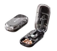 Cutter de médecine portable et diviseur Fivide en 2/4 parties pour les pilules (noir)