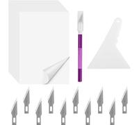 Cutter de Précision 1 Scalpel avec 10 lames, 100 Feuilles De Séparation Pour Peinture Diamant, Scalpel Pedicure pour Découpe de Travail d'art Bricolage, Sculpture, Diy Sculpture Couteaux de Loisirs
