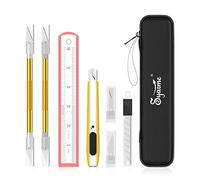 Cutter de Précisionm,Cutter,Adapté à l'art,au Passe-Temps,au Scrapbooking,Diy et à la Sculpture,Etc.,Contient 2 knife et 1 Couteau de Coupe,30 Lames de Rechange,Boîte de Rangement,Règle