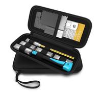 Cutter de Précisionm,Cutter - adapté à l'art,au passe-temps,au scrapbooking,diy et à la sculpture,etc.,Contient 2 knife,20 lames de couteau,boîte de rangement,Règle en acier,pierre à aiguiser (Bleu)