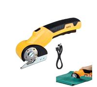 Cutter électrique sans fil, cutter rotatif de 320 tr/min avec de sécurité et lumière LED, électrique ergonomique pour carton, bois, garage, tapis industriel cuisine