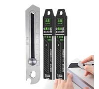 Cutter Mini Pour Arts Créatifs - Outil Rétractable Ergonomique et Robuste pour Usage Intensif | Avec Lame en Acier Inoxydable | Pour Étudiants Adolescents Adultes et Multi-Supports Carton Papier Cuir