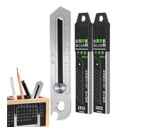 Cutter Multifonction | Outil Rétractable Ergonomique et Robuste pour Usage Intensif - Avec Lame en Acier Inoxydable - Pour Tapis Papier Cuir Carton Étudiants Filles Adolescents Adultes Professionnels