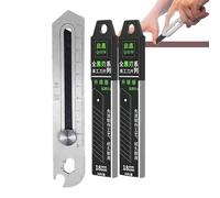 Cutter Multifonction - Outil Rétractable Ergonomique et Robuste pour Usage Intensif | Avec Lame en Acier Inoxydable - Pour Étudiants Adolescents Adultes et Multi-Supports Carton Papier Cuir Corde Tiss