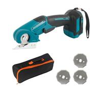 Cutter multifonction sans fil compatible avec batterie Makita 18 V (sans batterie), coupe-carton sans fil, ciseaux électriques à tissu avec 3 lames et sac de rangement, profondeur de coupe de 6 mm