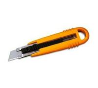 Olfa Cutter de sécurité SK-4 lame 17,5 mm rétractable ambidextre, corps ABS 100% recyclé Noir/jaune