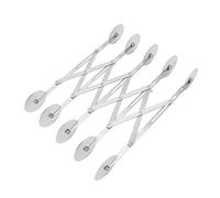 Cutter pizza à 5 roues, couteau à pâtisserie multi-rond rétractable en acier inoxydable, cutter pâtisserie pour tartes à pizza, gaufres, biscuits à la pâte