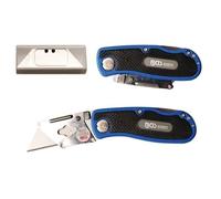 Cutter pliable - BGS TECHNIC - 150 mm - Aluminium anodisé - Lames de rechange