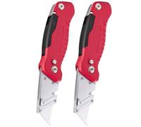 Cutter Pliant avec Tournevis, Couteau de Boîte Robuste en Aluminium avec Lame À Changement Rapide, Rainure for Dénuder Les Fils, Rangement for La Lame(*2)