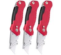 Cutter Pliant avec Tournevis, Couteau de Boîte Robuste en Aluminium avec Lame À Changement Rapide, Rainure for Dénuder Les Fils, Rangement for La Lame(*3)